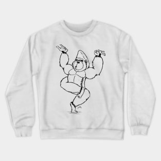 A thinking gorrilla Crewneck Sweatshirt